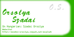 orsolya szadai business card